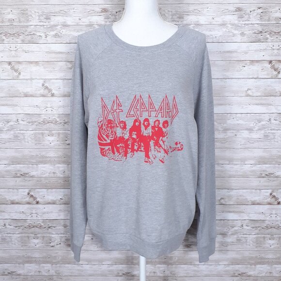 Treasure & Bond Womens Sweatshirt M Def Leppard 395A - Picture 1 of 5